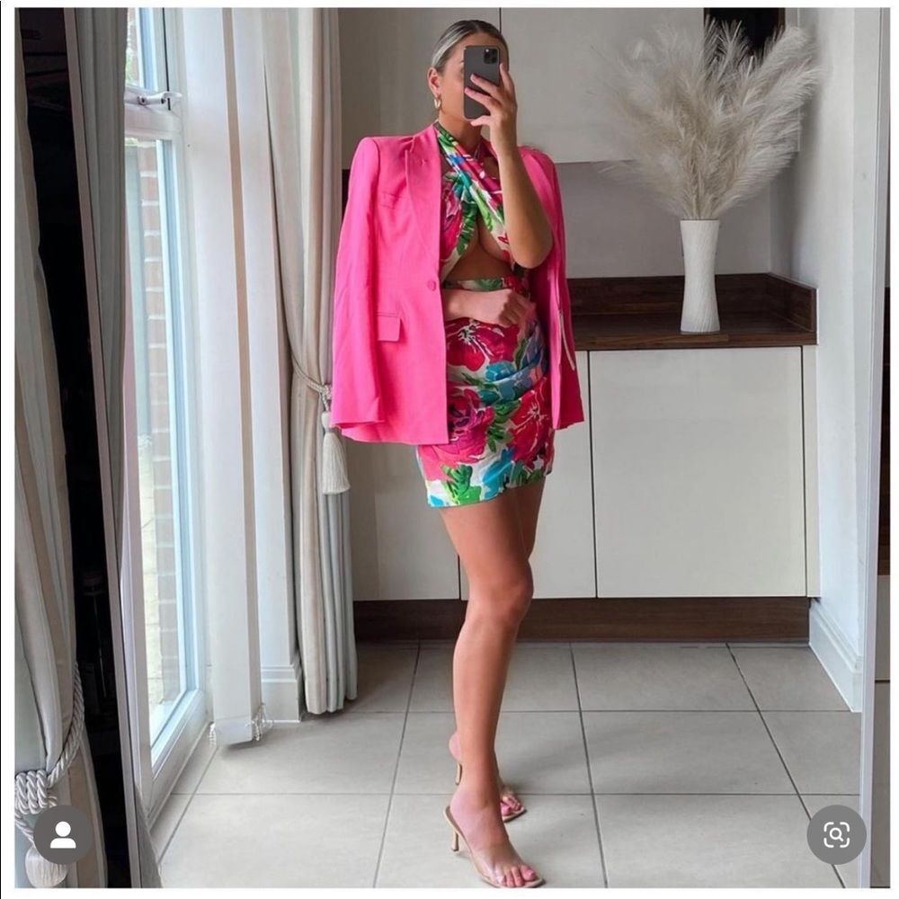 ZARA FLORAL PRINT DRESS - Picture 6 of 13